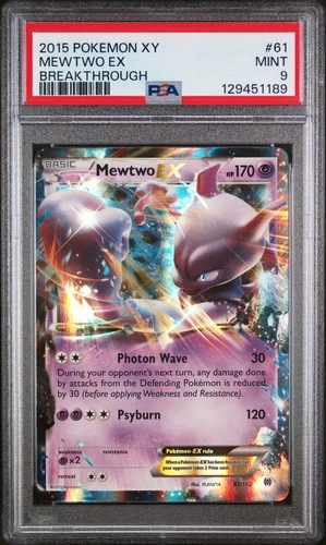 Mewtwo Ex Breakthrough Pokemon Xy Breakthrough 61 NM PSA 9