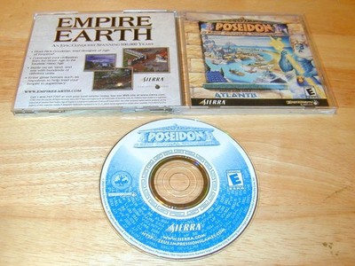 Poseidon Zeus Official Expansion Atlantis PC CD--ROM 2001 Sierra Impressions Win