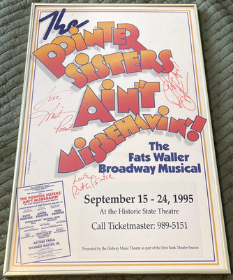 The Pointer Sisters Signed - Ain't Misbehavin' Broadway Poster Gold Metal Frame