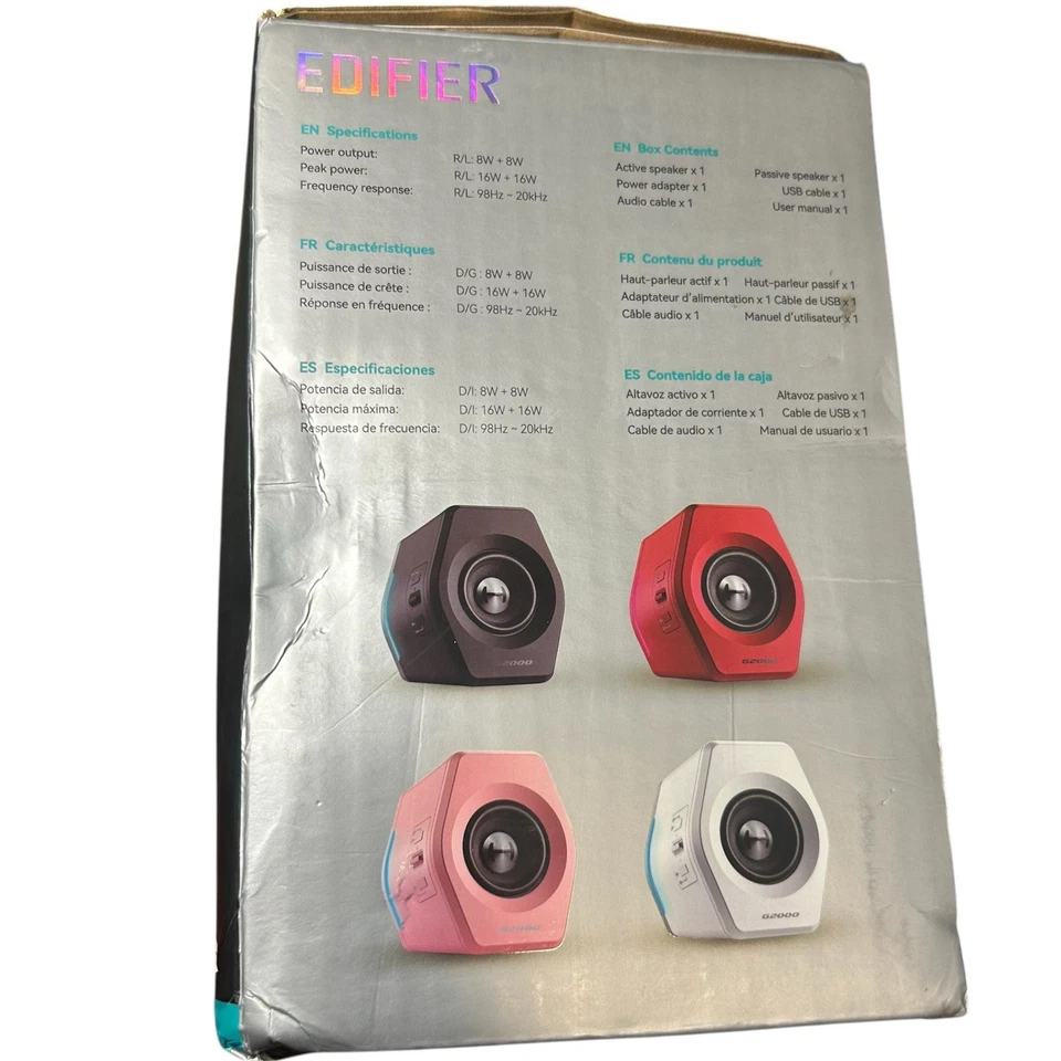 Hecate By Edifier G2000 32W PC Gaming Speakers Mac Desktop Bluetooth USB 3.5 RGB - Image 4 of 4