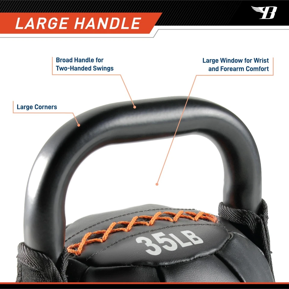 Kettlebell Suave con Mango para Levantamiento de Pesas, Acondicionamiento, Fuerza y Cor... Foto 3 de 4