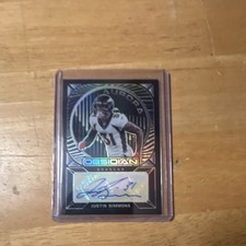 2021 Panini Obsidian Aurora Autographs Justin Simmons Electric Etch /25 Broncos…