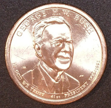 2020-P George HW Bush Presidential One $1 Coin 41st President 1989-1993 NIFC #57