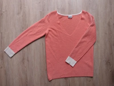 CASHMERE SISTERS Pullover koralle orange creme 100% Kaschmir Größe M - Bild 1 von 4