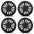 Wheel Trims 14" Black Scuba Hub Caps Set Of 4 Fits MERCEDES CITAN