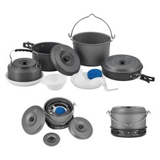 Bulin 13Pcs Camping Cookware Set Nonstick Backpacking Cookware Outdoor Hiking...
