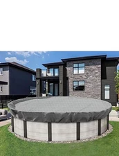 15 Ft Round Winter Pool Cover for Above Ground Pools - 4Ft Overlap