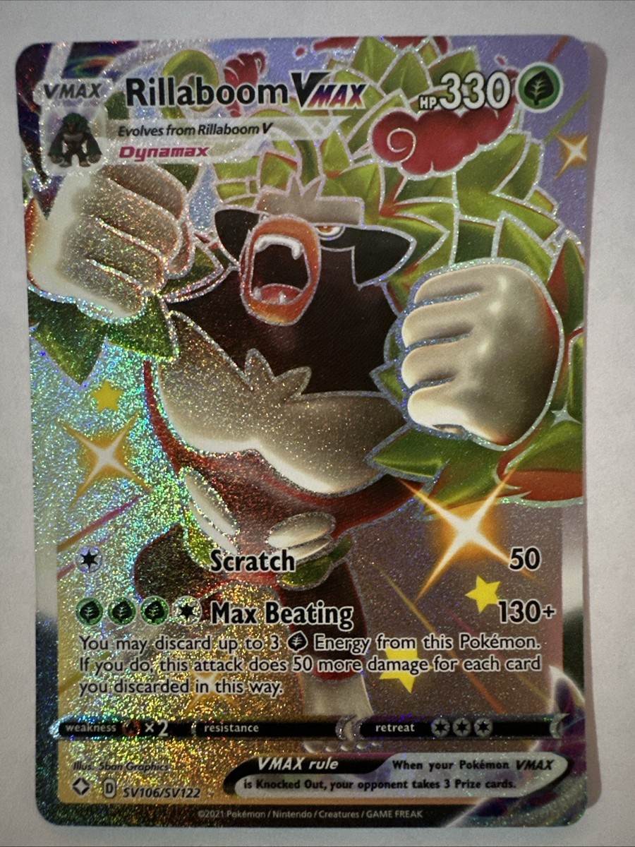 rillaboom vmax pokemon card Amazon.com: Rillaboom Vmax 018/192 - Ultra Rare