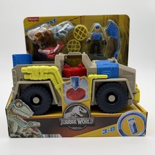 Imaginext Jurassic World Track Transport Dino Truck Figure Set,8 Pieces