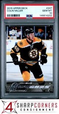 2015 UPPER DECK #247 COLIN MILLER RC YOUNG GUNS PSA 10
