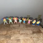 Vtg Lot Of 8  Cabbage Patch Kids Mini Figures 1980s PVC Figurines Dolls Multi