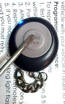 keyless Remote car starter fob control Compustar 1BAMR-1BR-AM VA5JR760AM433 blue