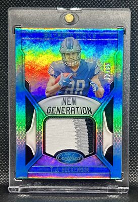 2019 Panini Certified TJ Hockenson New Gen Rookie RC 3 CLR PLAYER WORN PATCH /35