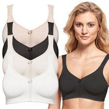 Susa Care Lot de 2 Soutien-gorge Mastectomie sans Armature 9848 90-120 B-D Noir