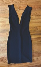 Asos Sexy Little Black Plunge Dress Women's Size 2 Plunging Neckline NWT LBD