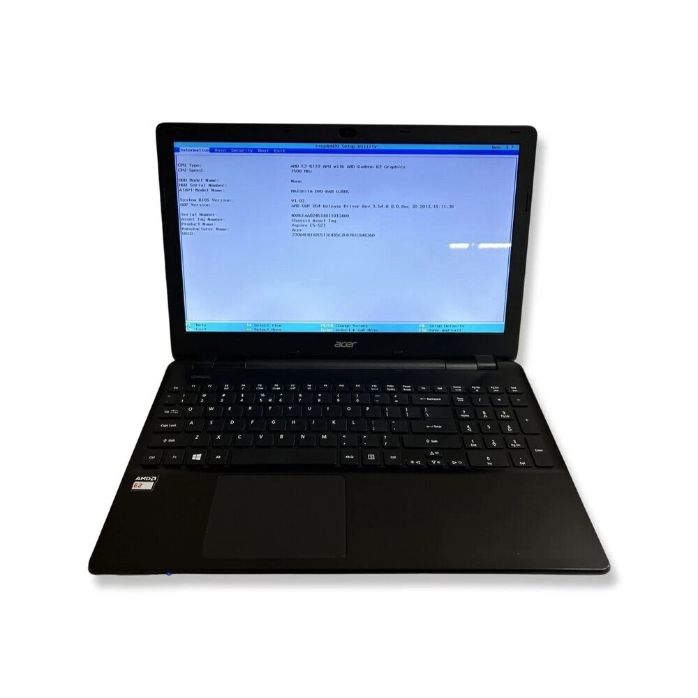 Acer Aspire E5 AMD Quad Core E2 6110 4GB Ram