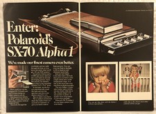1976 Polaroid SX-70 Alpha 1 Camera Print Ad Two Page - Even Better Vintage