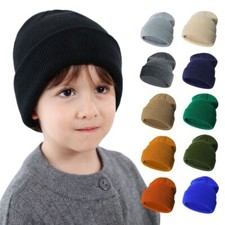 Solid Baby Beanie Hat Soft Knit Warm Beanies Kids Winter Hat  for Boys Girls
