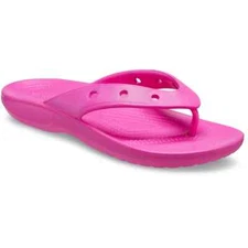 Bright Pink Crocs Classic Flip Flops #207713-6UB Women's Size 7 Men's Size 5