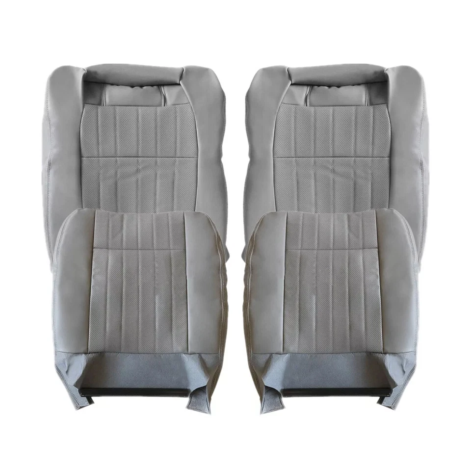 Capa de assento de couro para motorista dianteiro + passageiro cinza médio para Chevy Impala SS 1994-1996 - Imagem 4 de 4