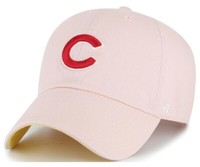 47 Brand Chicago Cubs Pink Sidepatch Clean Up Curved Visor Strapback Cap