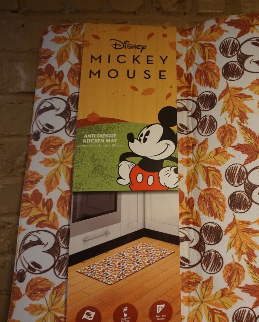 Disney Mickey Mouse Fall Leaves Anti Fatigue Kitchen Mat 20" X 39" eBay