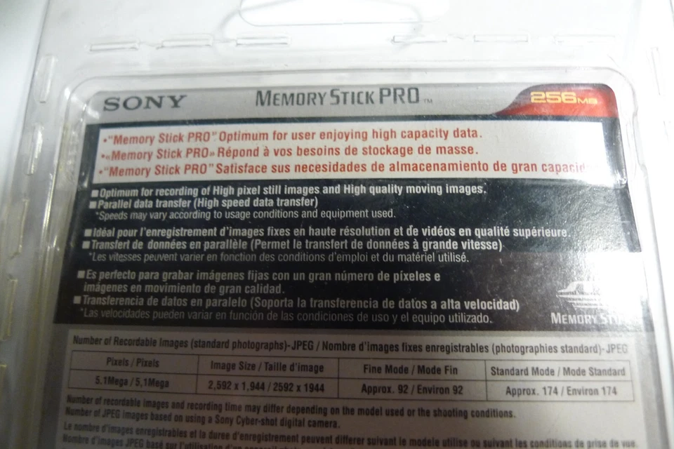 Brand NEW Sony 256MB Memory Stick Pro MagicGate MSX-256S vantage SEALED NIB PSP - Image 4 of 4