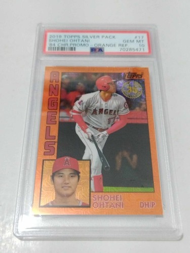 2019 TOPPS CHROME ORANGE REFRACTOR SHOHEI OHTANI 17/25 JERSEY NUMBER PSA10 POP1