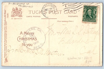 DPO (1897-1956) Belvedere California CA Postcard Sunsets On The Coast Tuck 1908