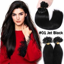 150S Nail U Tip Keratin Remy Human Hair Extensions Pre Bonded Russian Thick Long