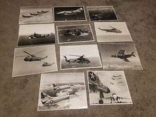 lot of 11 photographs official US NAVY AIRCRAFT FIGHTER JET PHOTOS HELICOPTERS