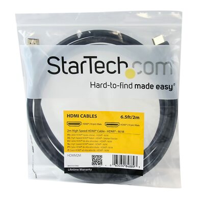 STARTECH.COM 2m High Speed Ultra HD 4k x 2k HDMI Kabel (schwarz) HDMI auf HDMI M/M