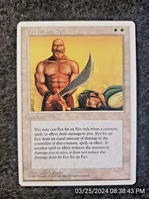 EYE FOR AN EYE - MAGIC THE GATHERING - 4th EDITION - RARE NEVER