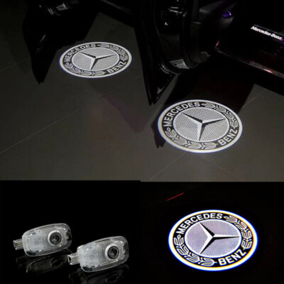 2X For MB S400 W221 Shadow Light Blue Door Courtesy Projector Ghost Laser