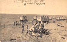 Belgium 1926 Ostende Ostend On the Beach People Children vintage postcard