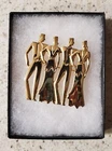 Vintage JJ Jonette Dancing Couples Gold Tone Brooch Pin Costume Jewelry 💛