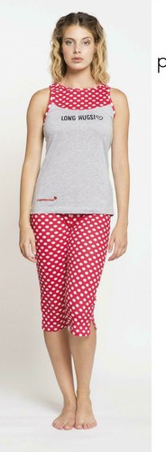 PIGIAMA PINOCCHIETTO ESTIVO DONNA 100% COTONE - 第 1/10 張圖片