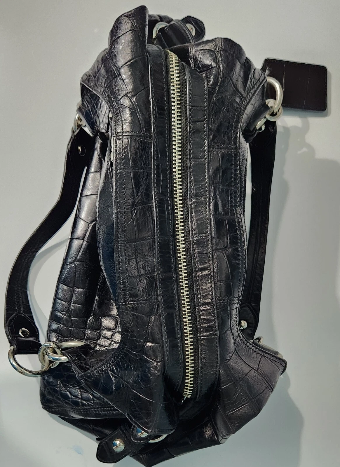 Borsa a tracolla COACH Exotic Maggie Madison in pelle coccodrillo in rilievo. Bello!