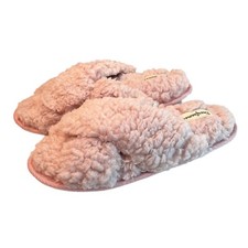 Dearfoams Pink Cross Womens Slippers Size 11/12 Indoor Outdoor Shoes