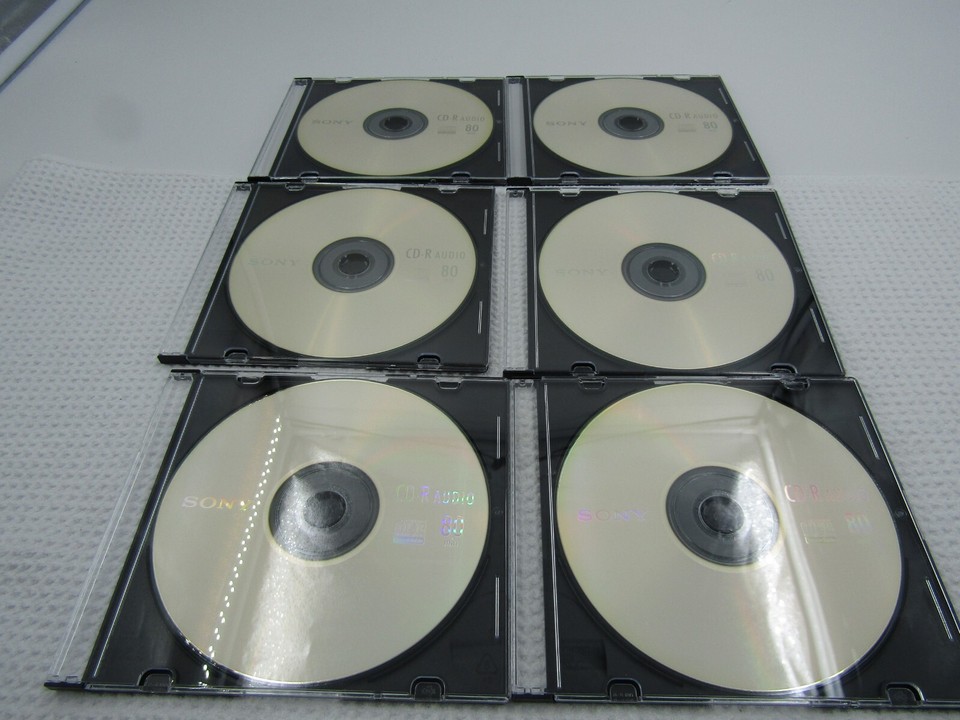6 SONY Blank Music CDR CDR Branded 80min Digital Audio Disc in paper