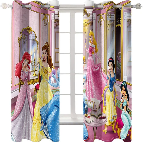 Girls3Dbeauty Princess Bedroom Blackout Curtains Thermal Ring Top Eyelet Gift - Picture 4 of 13
