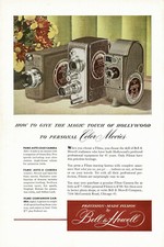 1940s Original Vintage Bell Howell Filmo Movie Camera Photo Print Ad