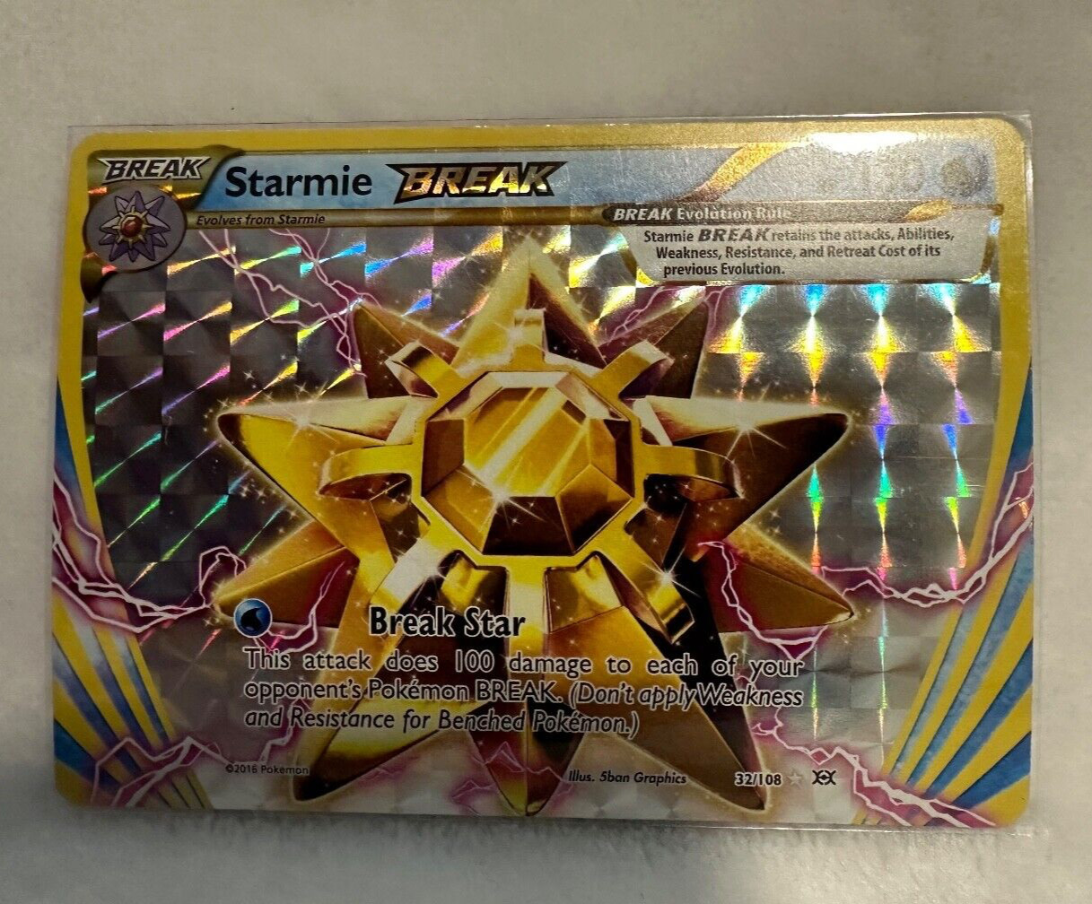 Pokemon TCG Card Starmie BREAK 32/108 NM Ultra Rare Holo XY Evolutions