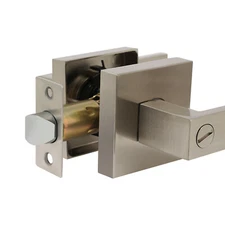 6 pack Privacy Door Locks Passage Handles Brushed Nickel Entry Lock keyed Levers