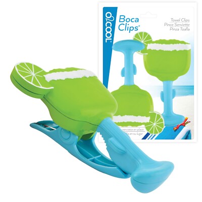 Boca Clips Fun Style Secure Towel Clips, Beach Towel Holder