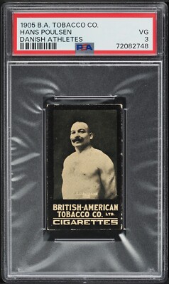 1905 British American Tobacco Danish Athletes Hans Poulsen Wrestling PSA 3  VG