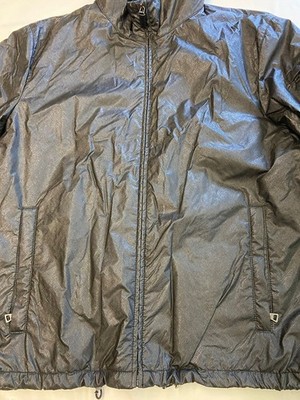 Mens PRADA Black Zip Up Nylon Triangle Logo Jacket Sz 52 SGH278 | eBay