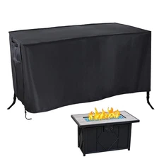 Fire Pit Cover Rectangular,42inch Fire Pit Cover Waterproof,Heavy Duty 420D F...