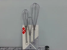 EVERYDAY LIVING WIRE WHISK GREY EGGS KITCHEN UTENSIL
