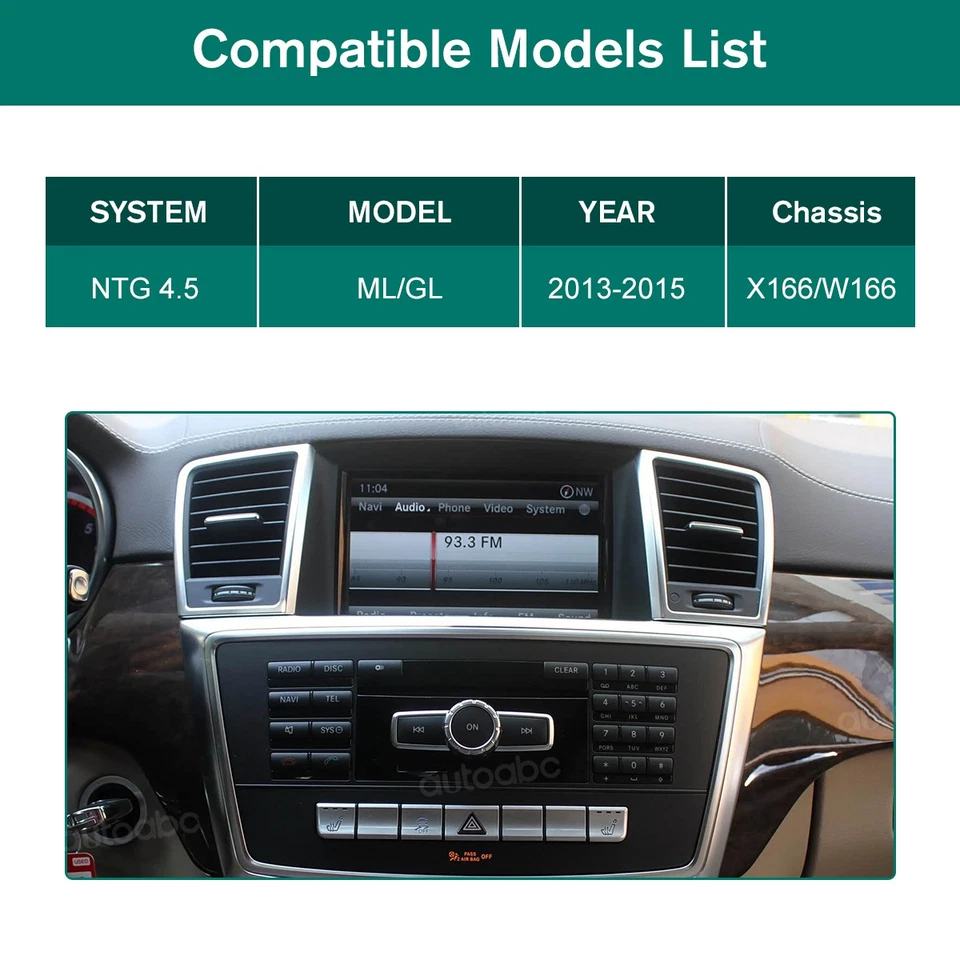 Linux Apple CarPlay Android Auto Touchscreen Für Mercedes Benz ML W166 GL X166 - Image 2 of 4